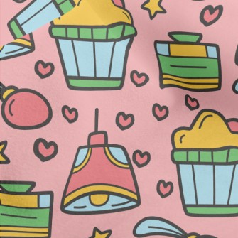 Kawaii Cartoon Pattern Micro Fleece