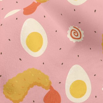 Cartoon Ramen Side Dishes Micro Fleece