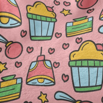 Kawaii Cartoon Pattern Minky