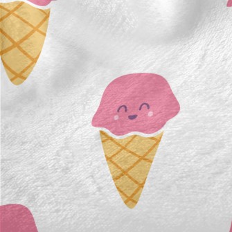 Smiling Pink Cone Minky