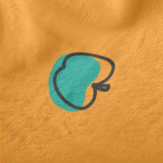 Blue Art Apple Minky