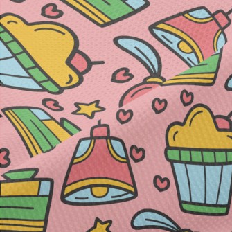 Kawaii Cartoon Pattern Piqué