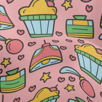 Kawaii Cartoon Pattern Lightweight Performance Linen