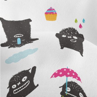 Happy Little Black Monster Lightweight Performance Linen