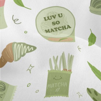 Matcha Flavored Dessert Lightweight Performance Linen