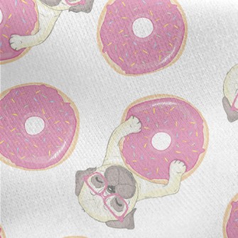 French Bulldog And Donuts Jersey Backed Fleece