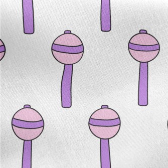 Cartoon Purple Lollipop Jersey Backed Fleece