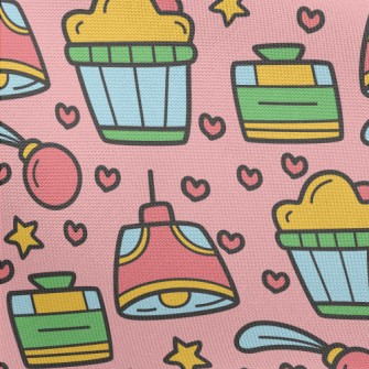 Kawaii Cartoon Pattern Pongee
