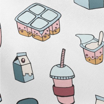 Hand Drawn Berry Dairy Product Pongee