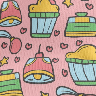 Kawaii Cartoon Pattern Stretch Jersey