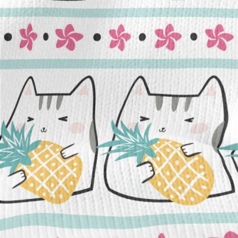 Cute Cat Eating Fruit Stretch Jersey