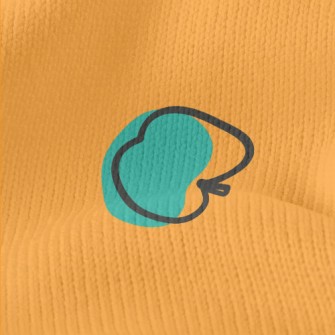 Blue Art Apple Stretch Jersey