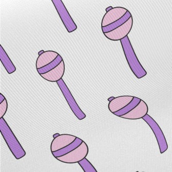 Cartoon Purple Lollipop Midweight Cotton Poplin