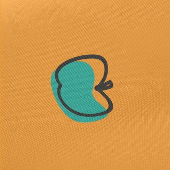 Blue Art Apple Midweight Cotton Poplin