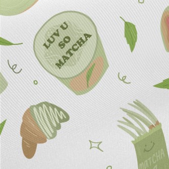 Matcha Flavored Dessert Midweight Cotton Poplin