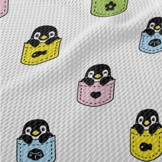 Cute Pocket Penguin Birdseye Piqué
