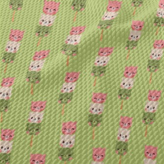 Three-color Cat Dumplings Birdseye Piqué
