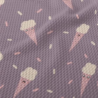 Happy Ice Cream Cone Birdseye Piqué