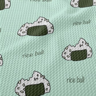 Rice Ball Bite Doodle Birdseye Piqué