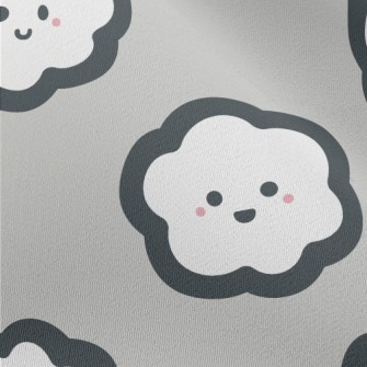 Cartoon Hand Drawn White Cloud Chiffon