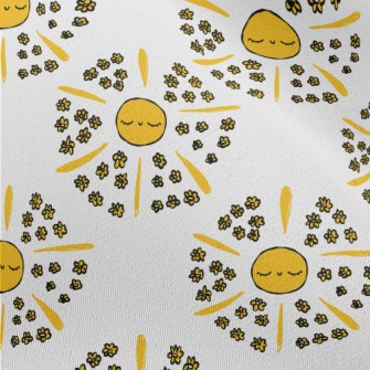 Hand Drawn Sun And Small Yello Chiffon