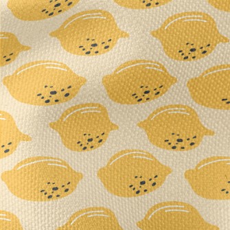 Hand Drawn Fresh Lemon Waterproof Canvas