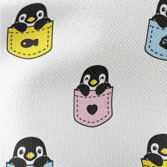 Cute Pocket Penguin Waterproof Canvas