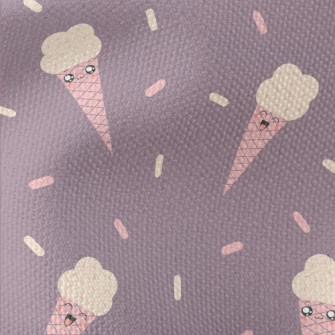 Happy Ice Cream Cone Waterproof Canvas