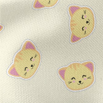 Cartoon Cat Stickers Waterproof Canvas