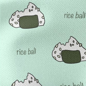 Rice Ball Bite Doodle Waterproof Canvas