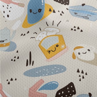 Kitchenware Set Doodle Athletic Mesh Flat Back