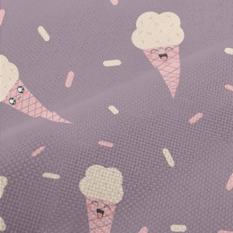 Happy Ice Cream Cone Performance Linen