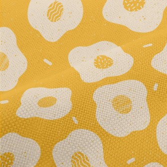 Hand-painted Poached Eggs Performance Linen
