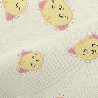 Cartoon Cat Stickers Performance Linen
