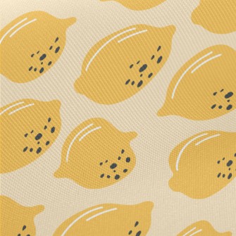 Hand Drawn Fresh Lemon Twill