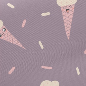 Happy Ice Cream Cone Twill