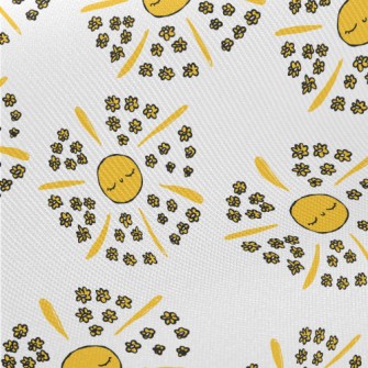 Hand Drawn Sun And Small Yello Twill