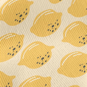 Hand Drawn Fresh Lemon Standard Corduroy