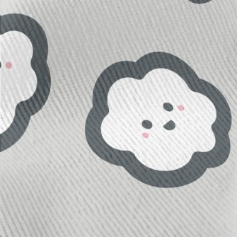 Cartoon Hand Drawn White Cloud Standard Corduroy