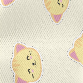 Cartoon Cat Stickers Standard Corduroy