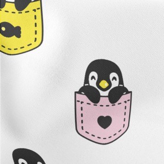 Cute Pocket Penguin Stretch Ponte
