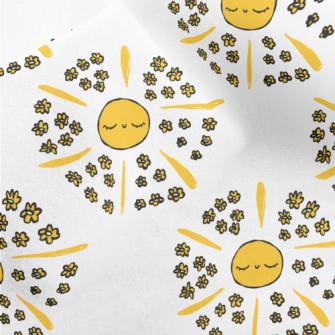 Hand Drawn Sun And Small Yello Micro Fleece