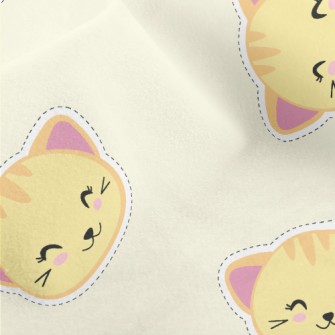 Cartoon Cat Stickers Micro Fleece