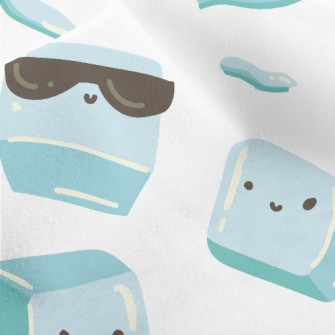 Cute Hand Drawn Ice Cubes Micro Fleece