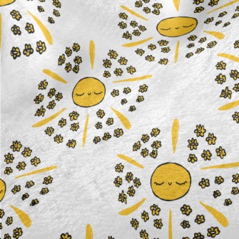 Hand Drawn Sun And Small Yello Minky