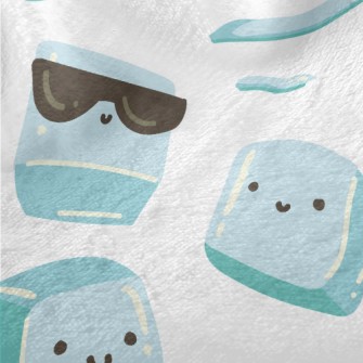 Cute Hand Drawn Ice Cubes Minky