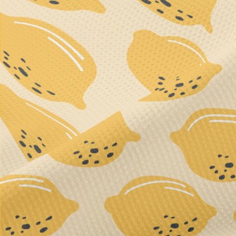 Hand Drawn Fresh Lemon Piqué