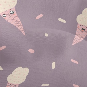 Happy Ice Cream Cone Lightweight Performance Linen