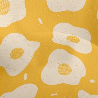 Hand-painted Poached Eggs Lightweight Performance Linen