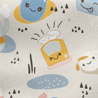 Kitchenware Set Doodle Jersey Backed Fleece